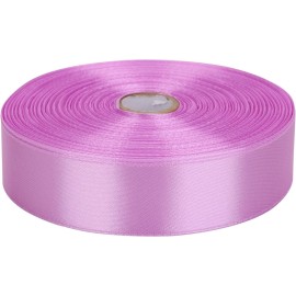 Baocuan 1 inch Lilac Satin Ribbon 50 Yards Solid Fabric Ribbons Roll for Wedding Invitations, Bridal Bouquets, Sewing, Party Decorations, Gift Wrapping and More