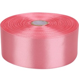 Baocuan 1-1/2 inch Rose Gold Satin Ribbon 50 Yards Solid Fabric Ribbons Roll for Wedding Invitations, Bridal Bouquets, Sewing, Party Decorations, Gift Wrapping and More
