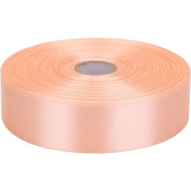 Baocuan 1 inch Champagne Pink Satin Ribbon 50 Yards Solid Fabric Ribbons Roll for Wedding Invitations, Bridal Bouquets, Sewing, Party Decorations, Gift Wrapping and More
