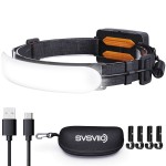 svsviio Rechargeable Headlamp PRO,5000mAh 1500 Lumen Super Bright 230Beam LED Head Lamp,Headlights for Forehead,3 Modes,IPX6 Headlamps for Adults Camping/Hiking/Hard Hat/Mechanic