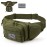 Vdones Tactical Fanny Pack Gun Holster Concealed Carry Pistol Military Tactical Waist Bag Waterproof Molle EDC Pouch with USA Flag Patch (Green)