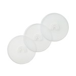 Hippypotamus Lids for Toddler Plates - Fits Silicone Baby Plates 7.75 in. Diameter - BPA Free - Set of 3 (Clear Lids)
