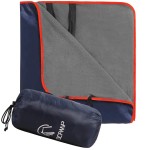 REDCAMP Large Waterproof Stadium Blanket for Cold Weather, 79x 79 Soft Warm Fleece Windproof Camping Blanket for Camping, Hiking, Traveling, Sporting Events (Dark Blue)