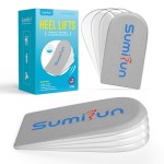 Sumifun Heel Lift, 4-Layer 1 Inch Gel Shoe Lifts for Women Uneven Legs, Adjustable Orthopedic Heel Lifts for Heel Pain and Leg Length Discrepancy, Heel Wedge Inserts 1/4 1/2 3/4 (Size S, Gray)