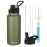 MEZMUT Stainless Steel Water Bottles 32oz Insulated Water Bottle with Straw&3 Lids Double Walled Sports Metal Thermos Water Bottle Cup Leak-Proof Vacuum Insulated Bottles Travel (Army Green)