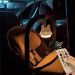 Night Light for Baby Car Seat - Dimming Function 9 Colors Changing Eye Caring Portable Rechargeable & Timing Bedside Light Up Toddler Bed Room Travel Essentials Gift for New Mom Soft Silicone BPA Free