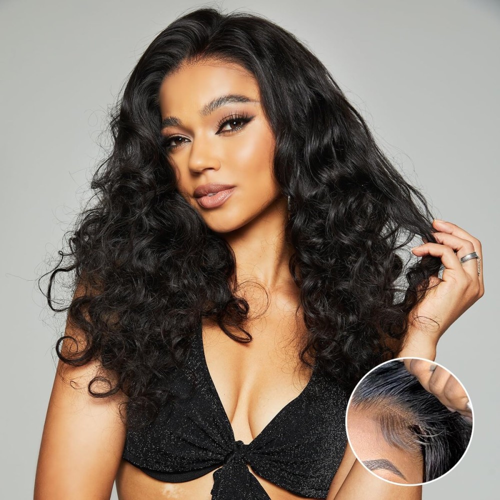 FACMOOD Wear and Go Glueless Wig Human Hair Upgraded Body Wave, 6x4 Pre-Plucked Pre-Cut HD Lace Ready to Wear Glueless Wigs, 180% Density No Glue Lace Front Closure Wigs for Women 20 inch