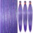 Purple Pre Stretched Braiding Hair with Tinsel Glitter 30 Inch Box Braid Hair Extensions Shinny 3 Packs Yaki Texture Pre Feathered Festival Braids Hair