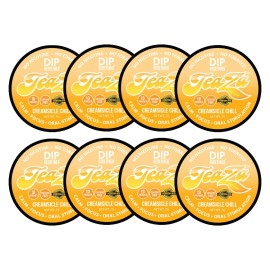 Teaza Energy Pouches, Tobacco Free Nicotine Free Dip Smokeless Alternative Snuff & Energy Dip Chewing Tobacco Alternative Healthy Dipping Premium Flavored Creamsicle Chill (8 Pack)