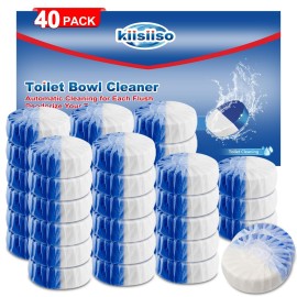 KIISIISO Toilet Bowl Cleaners 40 PACK,Long-Lasting Toilet Bowl Cleaner Tablets with Sustained-Release Technology Against Tough Stains,Automatic Toilet Cleaner for Deodorizing & Descaling