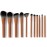 Makeup Brush Set- brush bubble full set makeup brushes for liquid foundation, powders, creams and shadows. 11 Piece Vegan, Silver-infused, soft luxury
