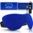 Heated Eye Mask, Washable Dry Eye Mask Heat Eye Compress with Flaxseed, Warm Eye Compress Heating Pad with Temperature Timer Control for Sleep, Blepharitis, Dark Circles, MGD, Puffy Eyes (Deep Blue)