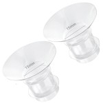 2PCS Flange Insert 15mm Compatible with Medela/Spectra/Willow/TSRETE/Momcozy S9/S12/S9Pro/S12Pro Breastpump 24mm Shields, Reduce 24mm Nipple Tunnel Down to Correct Size, Pump Parts Replace