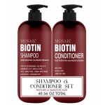 Biotin Volumizing Shampoo and Conditioner Set for Thinning Hair and Regrowth - Ultimate Anti Hair Loss, Thickening Growth Treatment Care for Men & Women