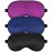 Sleep Mask, Silk Eye Mask for Sleeping with Adjustable Strap, Blindfold Eyeshade for Men & Women, Comfortable & Soft Eye Cover Eyeshade for Night Sleep (Black, Blue, Purple)