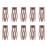 10 Pcs Double Grip Hair Clips, Sightor Metal Snap Hair Clips Hair Barrettes for Women Hair Making Salon Supplies Hair Accessories (Brown)