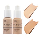 2 Pack PHOERA Foundation 102 Nude and 104 Buff Beige,Soft Matte Oil Control Liquid Foundation.
