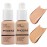 2 Pack PHOERA Foundation 103 Warm Peach and 104 Buff Beige,Soft Matte Oil Control Liquid Foundation.