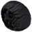 Shower Cap for Women Black Bath Cap, Reversible Large Waterproof Adjustable Shower Caps Terry Lining & Elastic Band Stretch Hem Hair Hat