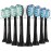 SuitShine Replacement Toothbrush Heads Compatible with Philips Sonicare and More Click-on Handles 8 Pack Black
