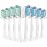 SuitShine Replacement Toothbrush Heads Compatible with Philips Sonicare and More Click-on Handles 8 Pack White