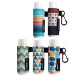 HEYSKAY 5pcs Lip Balm Holder Keychain Lipstick Sleeves Lip Gloss Holder Keychain Chapstick Elastic Sleeves for Men Women(Strip/Wave/Argyle)