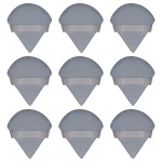Flytianmy 9Pcs Triangle Powder Puffs, Face Makeup Puff for Body Loose Powder Beauty Makeup Tool Grey