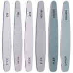 Nail File and Buffer Set, 6 Pcs Professional Nail File Kit for Acrylic and Natural Nails, 100/150/180/220/240/280/1000/4000 Grit Soft Nail Filer Gel Nail Files & buffers Filing Emery Board Home Salon