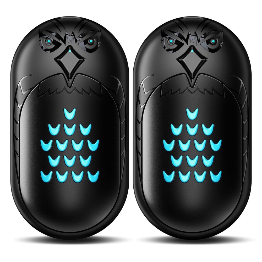 Hand Warmers Rechargeable, 2 Pack 6000mAh Electric Portable Heater, 20 Hrs Long Heating Hot Pockets Hand Warmer, Hunting Gear, Gifts for Women, Men, Raynauds, Camping, Golf, Outdoors (Black)