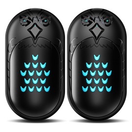 Hand Warmers Rechargeable, 2 Pack 6000mAh Electric Portable Heater, 20 Hrs Long Heating Hot Pockets Hand Warmer, Hunting Gear, Gifts for Women, Men, Raynauds, Camping, Golf, Outdoors (Black)