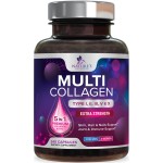Multi Collagen Pills 2400 mg - Advanced Types I, II, III, V, X - Hydrolyzed Multi Collagen Peptides Pills, Collagen Supplements for Women & Men - Hair, Skin, & Nail Support Supplement - 240 Capsules
