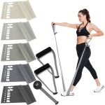 Exercise Bands Resistance Bands Set with Handles, Stretch Bands Workout Bands for Stretching, Latex Free Fitness Physical Therapy Bands Suitable for Rehab, Yoga, Pilates, Gym, Home Exercise