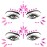 Mermaid Face Gems Stick Jewels Halloween Body Eye Face Jewels Gems Rave Festival Tattoo Glitter Self Adhesive Crystals Rhinestones Diamonds Tattoos Sticker Party Carnival Festival Decorations (Pink)