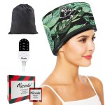 VICARKO Hair Steamer for Deep Conditioning, 10-Level Heats Up Quickly, 118 Power Cord, Heating Cap Hot Oil Treatment Heat, Electric Thermal Heated Steam for Natural Black Hair, Leaf Print