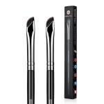 EIGSHOW Eyeliner Brush Gel Eyeliner Makeup Brush for Precise Eye Liner Eyebrow Eyelid Ultra Thin with Curved Bristle (E865 2Pieces)