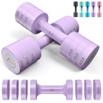 Adjustable Dumbbells Hand Weights Set: Sportneer 1 Pair 0.9-4.5KG (0.9-2.3KG) Fast Adjust Dumbbell Weight 6 In 1 Free Weights Barbells For Women Men Home Gym Workout Exercise Strength Training