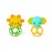 Bright Starts Soother Pals Easy-Grasp Teether Toys, 2-Pack Lion and Elephant Characters, BPA Free, Unisex, Ages Newborn +