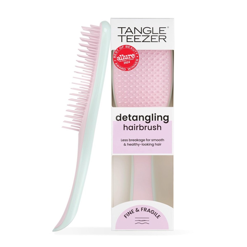 Tangle Teezer Fine & Fragile Ultimate Detangler Brush, Dry & Wet Hair Brush to Detangle & Reduce Breakage, Marshmallow Pink & Mint