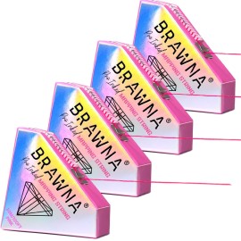 BRAWNA 30 Meters Pink Eyebrow and Lip Pre - Inked Mapping String - Brow Measuring Tool - PMU Supply - Microblading Kit - Brow Lamiantion and Henna Supplies - 4 Pack