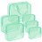 APREUTY Clear Makeup Bags, TSA Approved 6 Pcs Cosmetic Makeup Bags Set Clear PVC with Zipper Handle Portable Travel Luggage Pouch Airport Airline Vacation Organization (Mint Green)