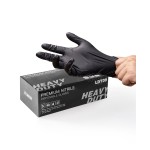 LANON 6-mil Black Nitrile Disposable Gloves, Food-Safe, Powder-Free, Heavy-Duty, Textured Fingertips, Latex-Free, XL