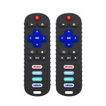2 Pack Remote Control Shape Teether for Baby,Babies Toy, TV Remote Control,Silicone Remote Control Teething Toys