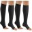 bropite Zipper Compression Socks Women & Men - 2Pairs Calf Knee High 15-20mmHg Open Toe Compression Stocking suit for Walking