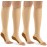 bropite Zipper Compression Socks Women & Men - 2Pairs Calf Knee High 15-20mmHg Open Toe Compression Stocking suit for Walking