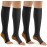 bropite Zipper Compression Socks Women & Men - 2Pairs Calf Knee High 15-20mmHg Open Toe Compression Stocking suit for Walking