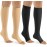 bropite Zipper Compression Socks Women & Men - 2Pairs Calf Knee High 15-20mmHg Open Toe Compression Stocking suit for Walking