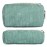 SOIDRAM Makeup Bag Corduroy Cosmetic Bag Cute Green Makeup Pouch 1Pcs Large Capacity Makeup Bags and 1Pcs Makeup Brushes Storage Bag Travel Toiletry Bag Organizer
