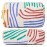 SOIDRAM Corduroy Cosmetic Bag - Large Capacity Makeup Pouch with Stripe Pattern and Makeup Brush Storage - Travel Toiletry Bag Organizer