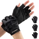 Fitgriff Workout Gloves (Padded) for Men & Women - Fingerless Gym Gloves for Weight Lifting, Training - Full Palm Protection (Camo-Black, Size 5)