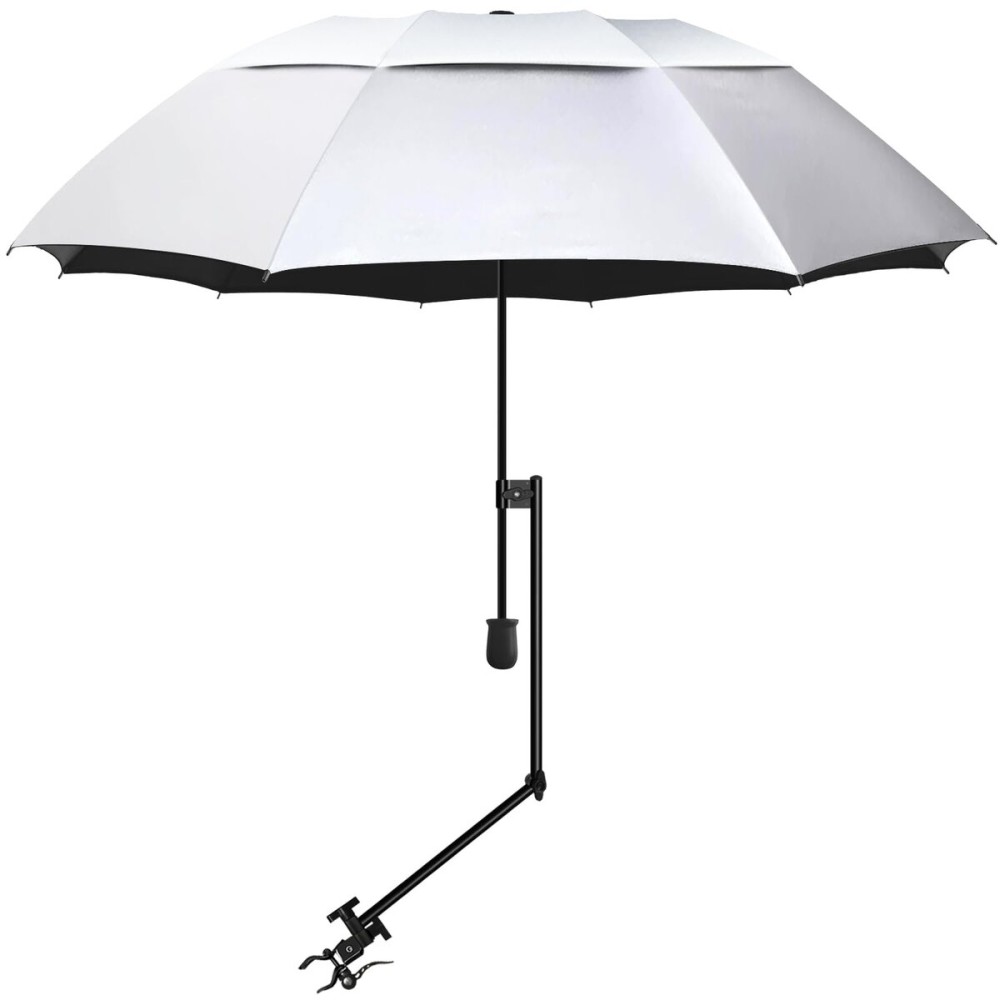 XLINGZA UPF 50+ Beach Umbrella with Adjustable Universal Clamp